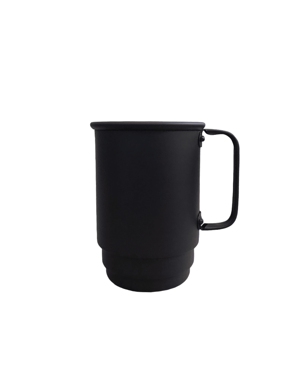 Caneca de Alumínio Preta p/ transfer laser - 550ml