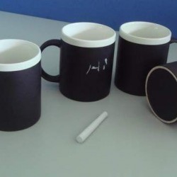 Caneca lousa / quadro negro 325ml - não sublima utilizar giz