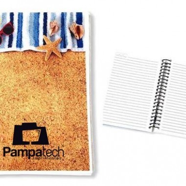 CADERNO A4 20 x 28 cm PRETO - LAMINADO DE PVC