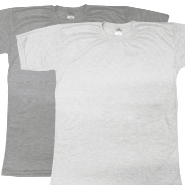Camiseta Cinza Mescla 100% Poliéster ANTI-PILLING Premium