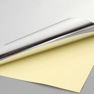 Papel Adesivo prata - sublimável - 10 FOLHAS