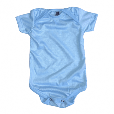 Body Infantil Liso Manga Curta Azul Claro