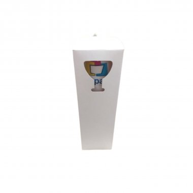 Caixinha embalagem taça de acrílico ou vidro - branca - não sublima