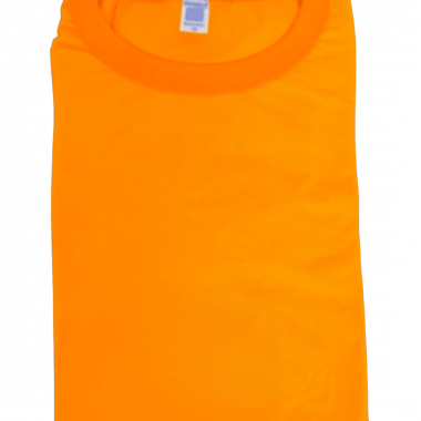 Camiseta Algodão Laranja - Alta gramatura 100%