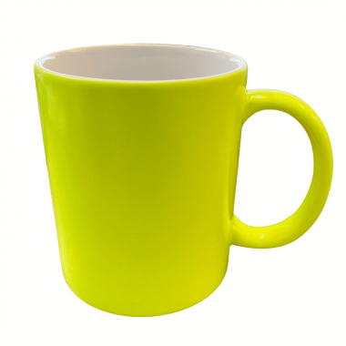 CANECA CERÂMICA FOSCA AMARELO NEON Premium importada