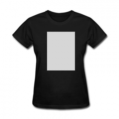 BABY LOOK Preta c/ tarja Branca - Adulto