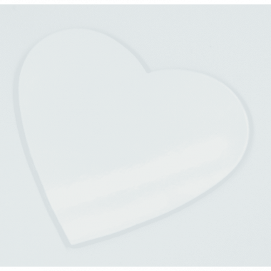 Azulejo Cerâmica Coração Branco - 17 cm X 16 cm