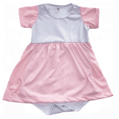 BODY BEBÊ VESTIDO - ROSA BEBÊ