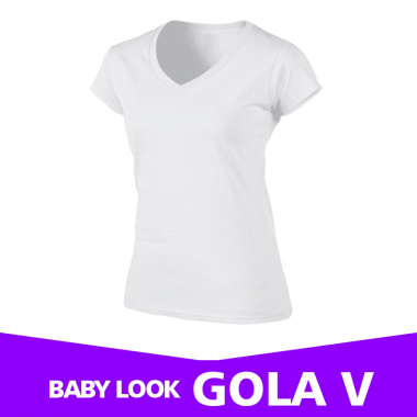 BABY LOOK BRANCA GOLA V