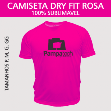 Camiseta Dry Fit Lisa - Tecido Rosa/Pink (novo tom)