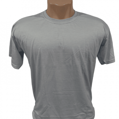 Camiseta Poliéster Cinza - Adulto