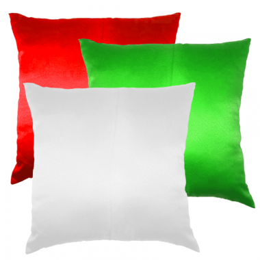 Almofada Cetim Branca - Fundo colorido - 30X30 cm (capa + enchimento)