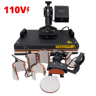 Kit Prensa Térmica 8 em 1 + Impressora para sublimação A4 F170 - 110v