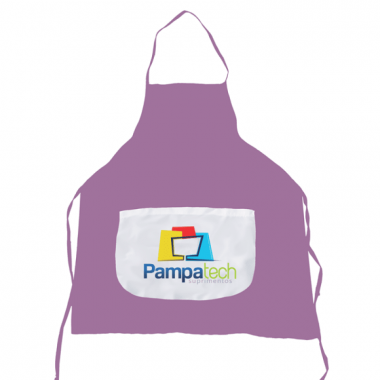 Avental Lilás - Bolso Branco