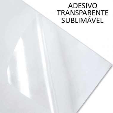 Vinil Adesivo Sublimável Transparente - 5 folhas