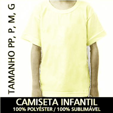 Camiseta Infantil Branca para Sublimar - Manga curta - LINHA PREMIUM