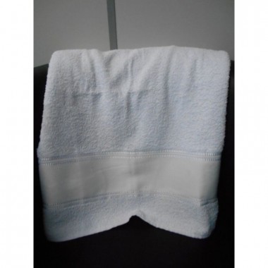 Toalha de Banho Colorida com barra branca