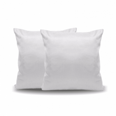 Almofada Aveludada Branca 40x40 cm ( capa+ enchimento)