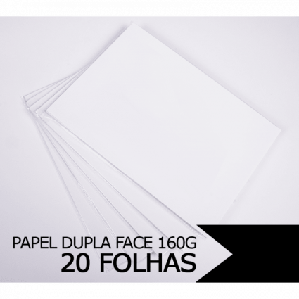 Papel Fotográfico Glossy Dupla Face A4 160g - 20 folhas
