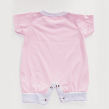 Body Macacão Raglan - Rosa claro