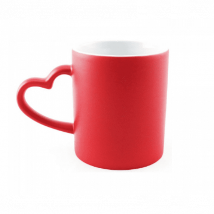 Caneca Mágica Vermelha - alça de coração (Fosca)
