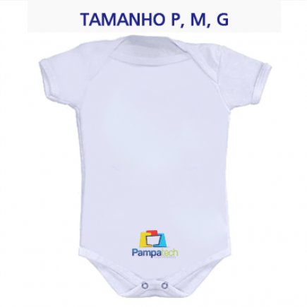 Body LISO Bebê Manga Curta Branco - para sublimação