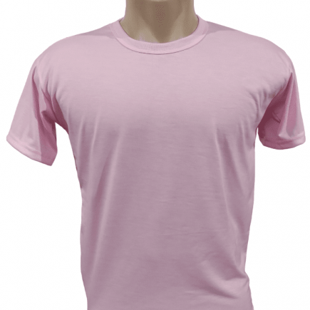 Camiseta Poliéster Rosa Claro - Adulto