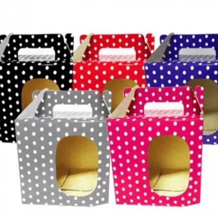 Caixinha Maleta com Visor para Canecas  (unidade)