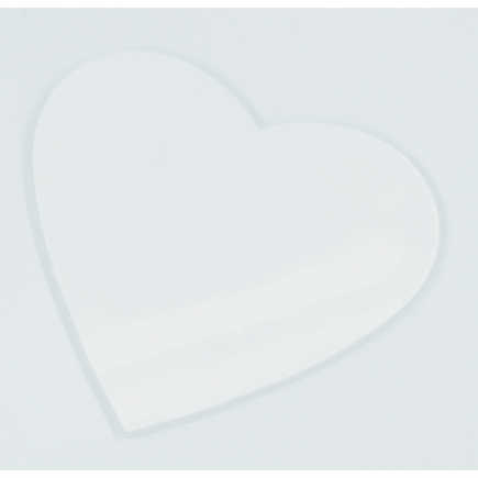 Azulejo Cerâmica Coração Branco - 17 cm X 16 cm