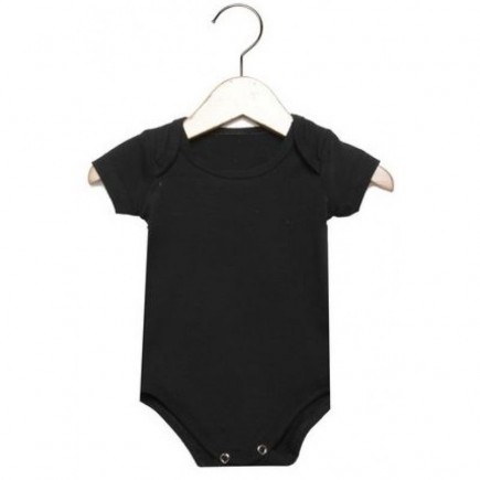 Body liso Preto Manga curta