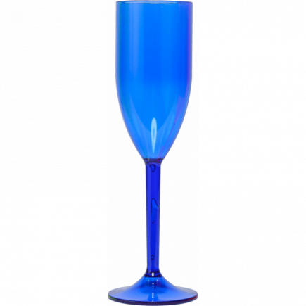 Taça espumante / champanhe acrílico - transfer laser 215ml