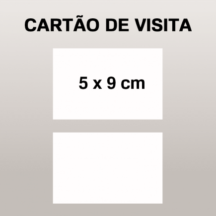 CARTÃO DE VISITA  9x5 cm - laminado de PVC - pacote com 10 unidades