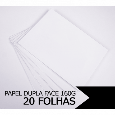 Papel Fotográfico Glossy Dupla Face A4 160g - 20 folhas