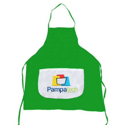 Avental Verde - Bolso Branco