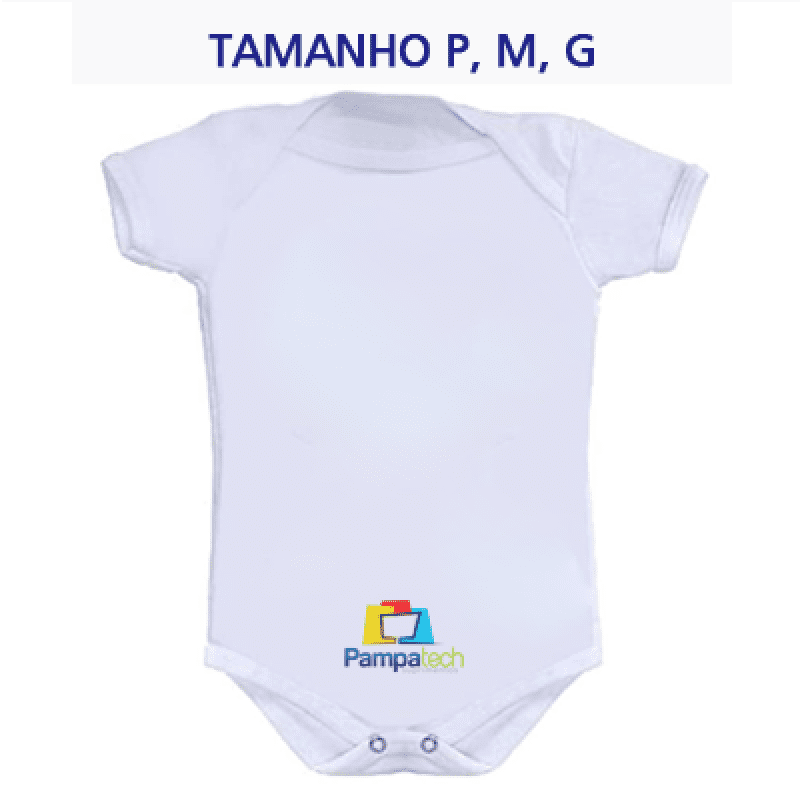 Body LISO Bebê Manga Curta Branco - para sublimação