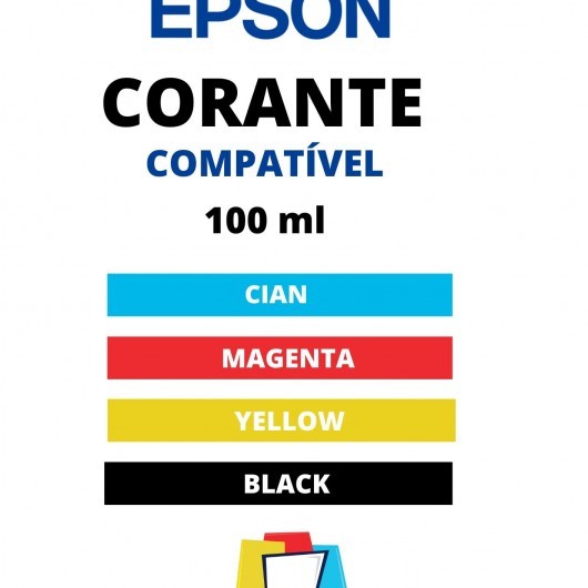 Tinta Corante EPSON Compatível 100ml - Pampa Tech