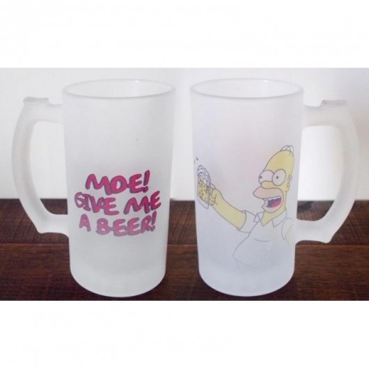 Caneca de Chopp Vidro JATEADO 475ml para Sublimação Premium