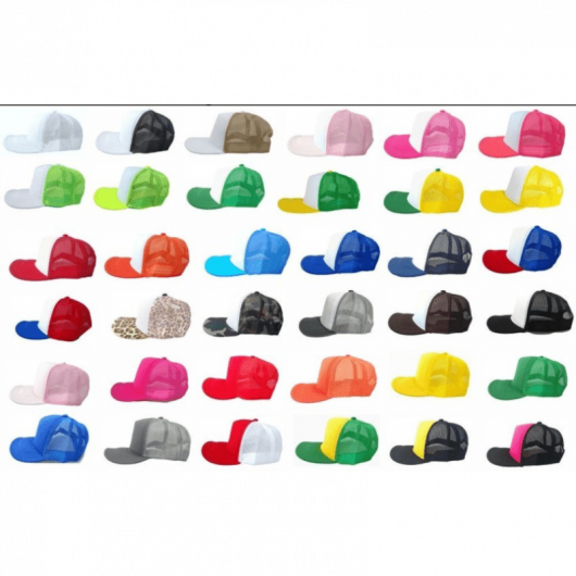 Boné com tela branca Sublimável