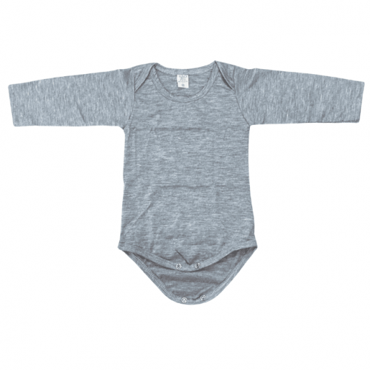 BODY cinza mescla - manga longa