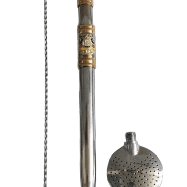 Bomba de chimarrão inox brasão RS c/ rosca