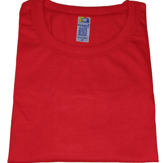 Camiseta Algodão Vermelho - Alta gramatura 100%