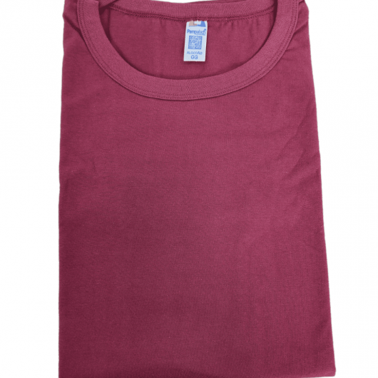 Camiseta Algodão Vinho - Alta gramatura 100%
