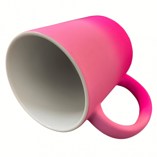 CANECA DE CERÂMICA degradê bicolor FOSCA PINK E LILAS  325 ML - exclusivo