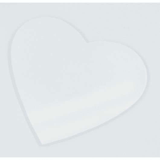 Azulejo Cerâmica Coração Branco - 17 cm X 16 cm