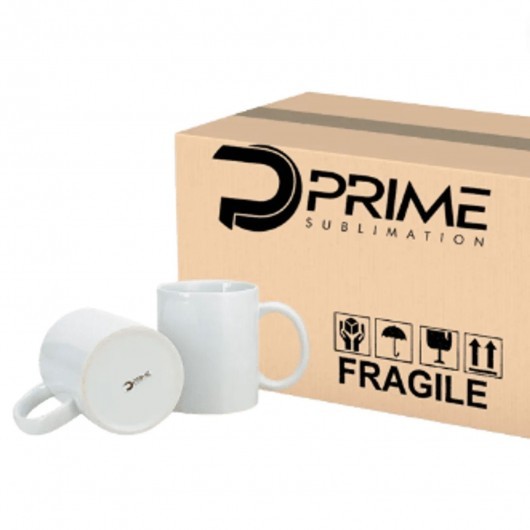 Caneca Branca PRIME cerâmica p/ Sublimação 36 unidades - 325ml Porcelana