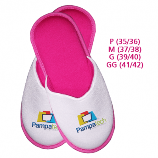 Pantufa Para Sublimação Rosa Adulto