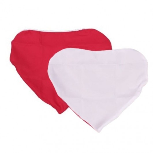 Capa Coração Branco com Vermelho 25x30 cm (somente a capa)