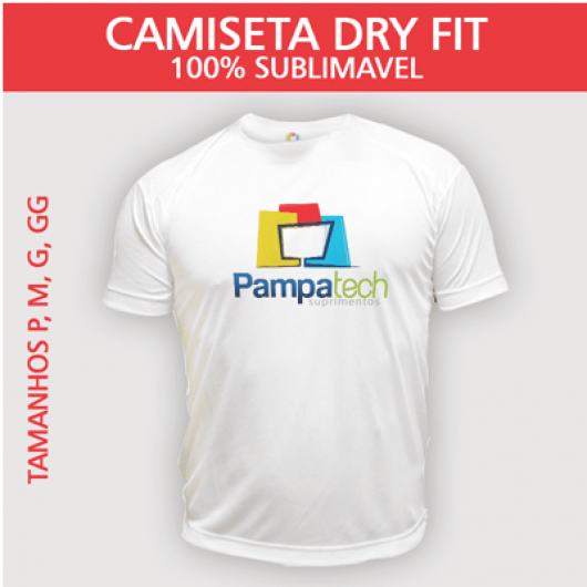 Camiseta Dry Fit Lisa - Tecido Branco