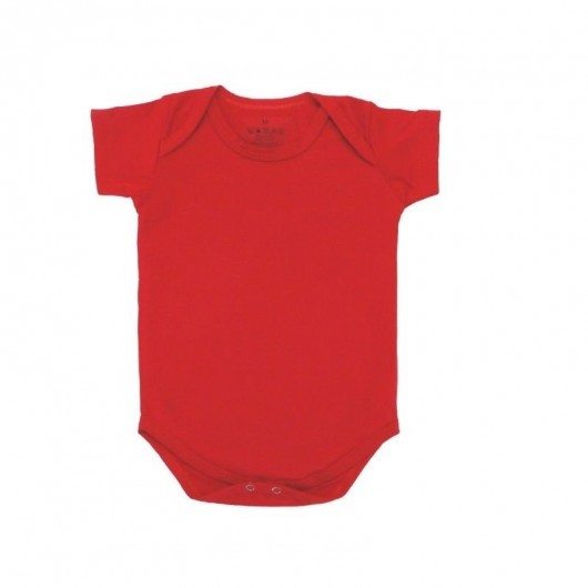 Body LISO Manga Curta - VERMELHO - TAMANHOS 1 / 2 / 3