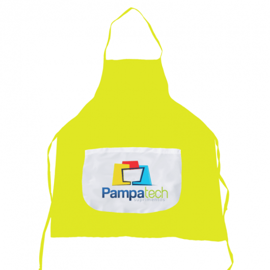 Avental Amarelo - Bolso Branco